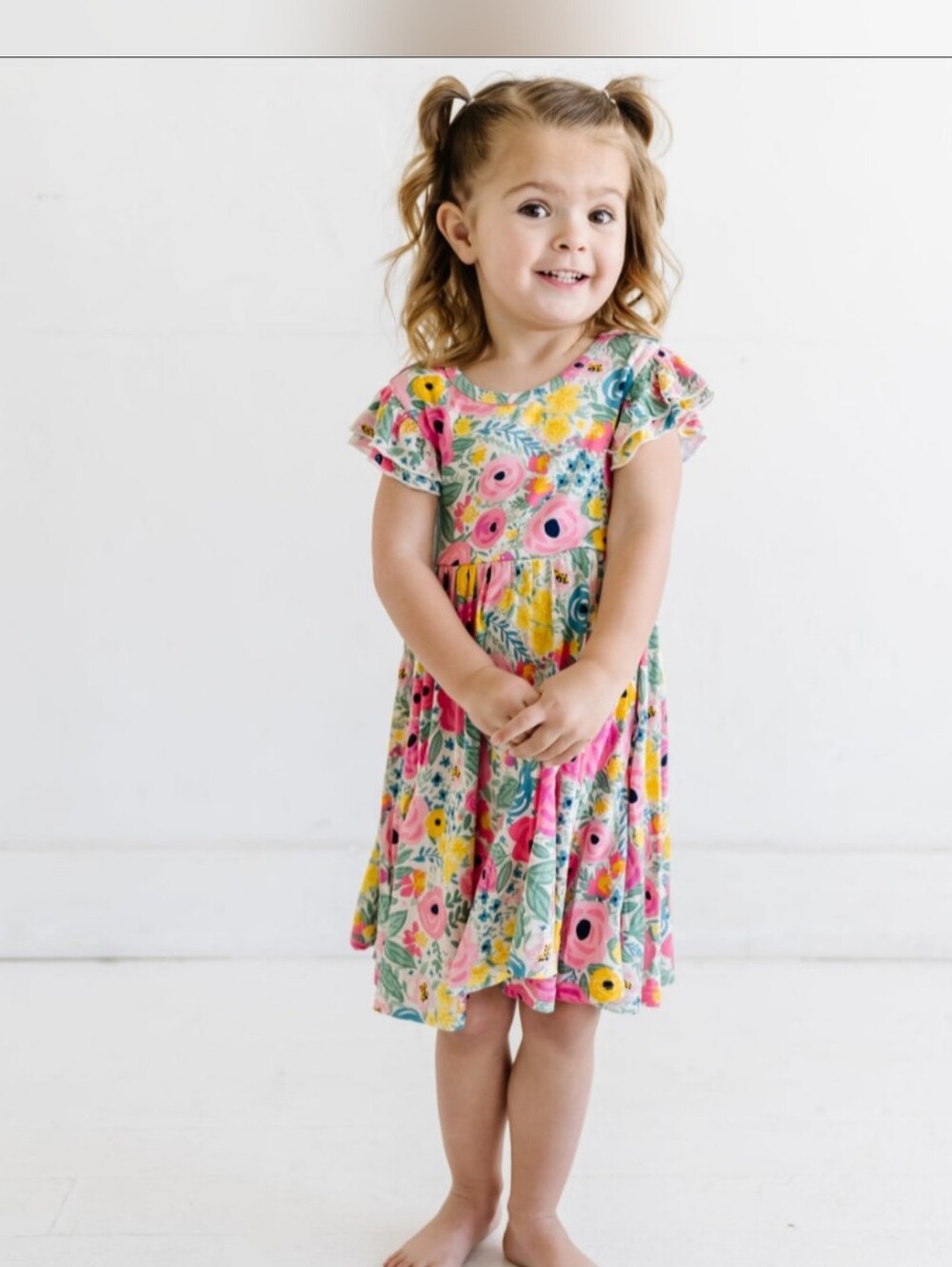 Little Sleepies Flutter Twirl dress - Secret Garden, Size 6